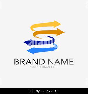Geschäfts- und Finanzwesen-Logo und Marketing-Logo Vektor-Illustration Design Stock Vektor