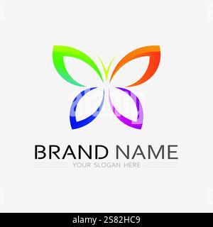 Schönheit Schmetterling Vektor Icon Design Stock Vektor