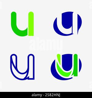 Ursprünglicher Buchstabe-U-Logo-Vektor für Unternehmen und Design-Ikone Stock Vektor