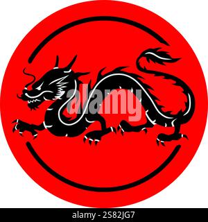 Drachen chinesische Sternzeichen Stock Vektor