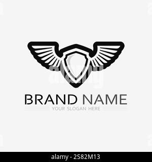 Wings Logo Vektor Symbol Symbol Illustration Design Vorlage Stock Vektor