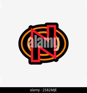 N Brief Logo Vorlage Vektor icon Abbildung design Stock Vektor