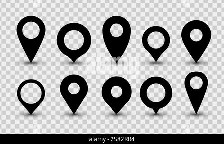 PIN-Sammlung für Position Stock Vektor