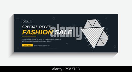 Sonderangebot Fashion Sale Business-, Marketing-, Social Cover- und Webbanner-Anzeigenvorlage. Post-Design-Vorlage für soziale Medien. Stock Vektor