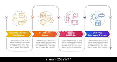 VMS verfügt über rechteckige Infografiken Stock Vektor
