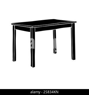 Vektor Hand gezeichnete Skizze Kritzeltabelle isoliert auf weißem Hintergrund Stock Vektor