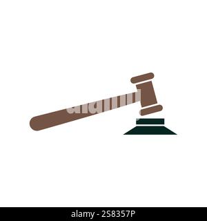 Designvorlage für das Icon-Logo der Anwaltskanzlei Stock Vektor