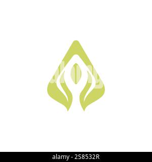 Ein Letter Leaf Logo Design für ein Bio-Design-Produkt Stock Vektor