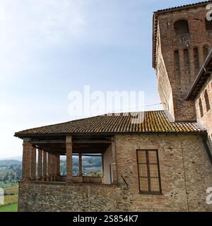 Schloss Torrechiara. Antike mittelalterliche Festung in der Nähe von Parma. Italien Stockfoto