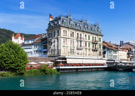 Hotel an der Aare, Thun, Kanton Bern, Schweiz Stockfoto