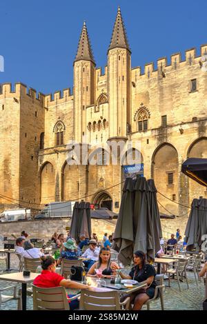 Palast der Päpste, UNESCO, Avignon, Provence-Alpes-Cote d'Azur, Rhonetal, Frankreich Stockfoto