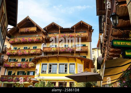 Altstadt von Attersee am Attersssee in den österreichischen Alpen Stockfoto