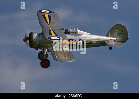 Gloster Gladiator Mk1 Flugzeug im Flug Stockfoto