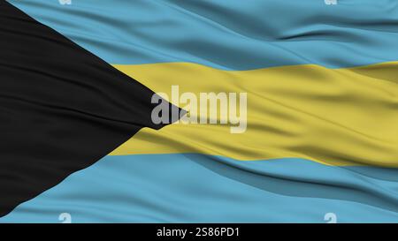Closeup Bahamas Flagge, winken im Wind, hohe Auflösung Stockfoto