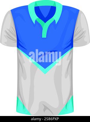 Weiße und blaue Fußballtrikot Stock Vektor