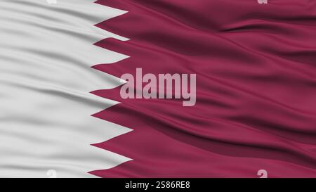 Closeup Katar Flagge, winken im Wind, hohe Auflösung Stockfoto