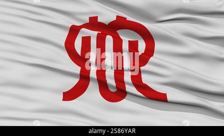 Closeup Kanagawa Japan Präfektur Fähnchen im Wind, hohe Auflösung Stockfoto