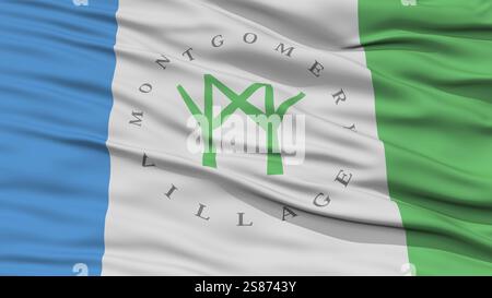 Nahaufnahme von Montgomery Village Stadt Fähnchen im Wind, Maryland State, Vereinigte Staaten von Amerika Stockfoto