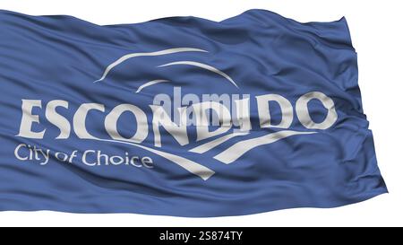 Isolierte Escondido Flagge Fähnchen, City of California State auf weißem Hintergrund, hohe Auflösung Stockfoto