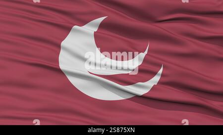 Closeup Hiroshima Japan Präfektur Fähnchen im Wind, hohe Auflösung Stockfoto