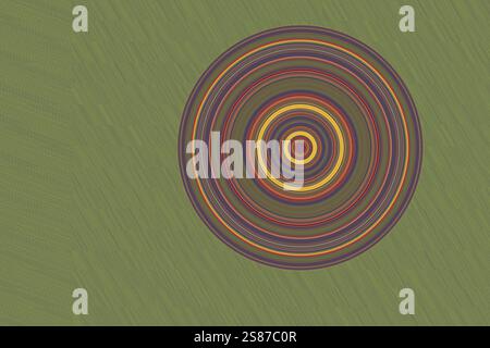 Abstraktes farbenfrohes geometrisches Kreismuster und Hintergrund Stockfoto