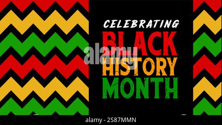 Feiern Sie den Monat der schwarzen Geschichte . Afroamerikanische Geschichte Banner Poster Post Design mit Vektor-Illustration Stock Vektor