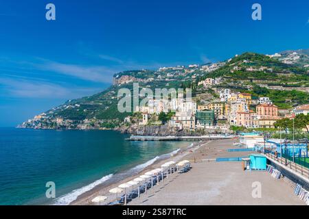 Minori, Amalfiküste, Kampanien, Italien, Europa. Stockfoto