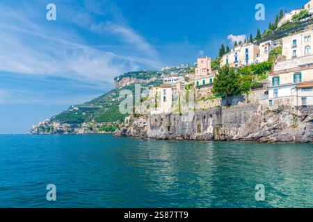 Minori, Amalfiküste, Kampanien, Italien, Europa. Stockfoto