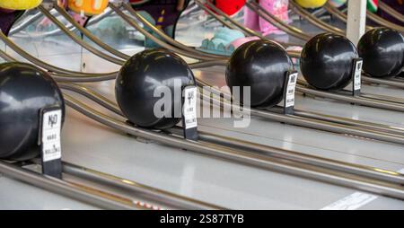 Fahrgeschäfte, Spiele und Speisen auf dem Messegelände CNE Toronto Ontario Stockfoto