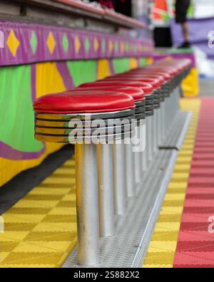 Fahrgeschäfte, Spiele und Speisen auf dem Messegelände CNE Toronto Ontario Stockfoto