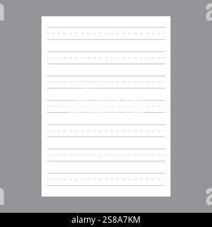 Checklistenseite mit Linierung. Minimales Aufgabenlayout. Druckbares Planerblatt. Vektorabbildung. Stock Vektor