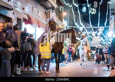 Parade der drei Weisen, Llucmajor, Mallorca, Balearen, Spanien. Stockfoto