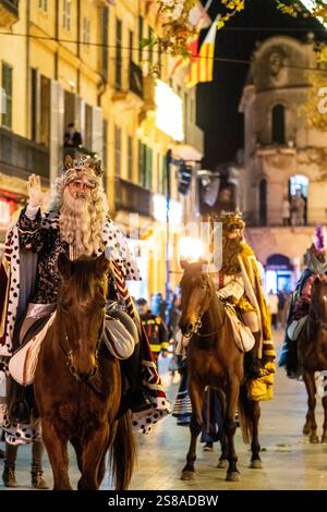 Parade der drei Weisen, Llucmajor, Mallorca, Balearen, Spanien. Stockfoto