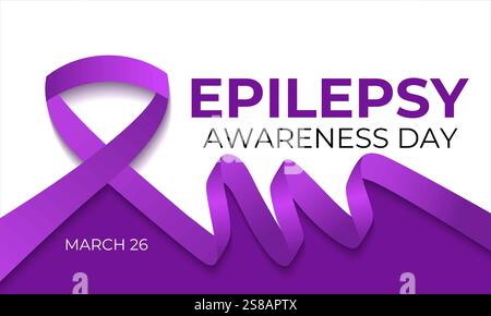 Das Bewusstsein für Epilepsie wird an mehreren Tagen und Veranstaltungen gefeiert. Der Purple Day wird jährlich am 26. März gefeiert. Stock Vektor