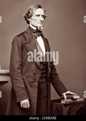 Jefferson Davis (1808–1889), US-amerikanischer Politiker und erster (und einziger) Präsident der Konföderierten Staaten von Amerika während des Amerikanischen Bürgerkriegs. Stockfoto