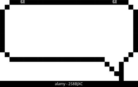 Sprechblasen-Symbol Pixeleffekt einfaches Design Stock Vektor