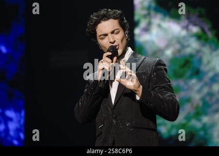 IL gruppo musicale Il Volo composto da Piero Barone, Ignazio Boschetto e Gianluca Ginoble - durante il Concerto del Tour „Tutti per UNO-Ad Astra Live Stockfoto