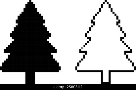 Einfaches Design mit Pixeldesign Stock Vektor