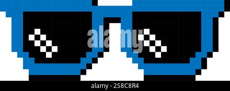 Pixelsymbol Sonnenbrille. Sumer Zubehör Stock Vektor