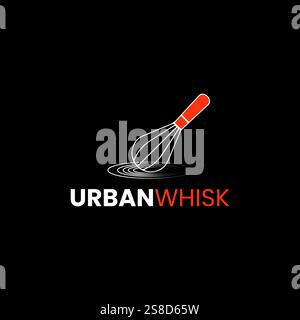 Urban Whisk Logo Vorlage Vektor Stock Vektor