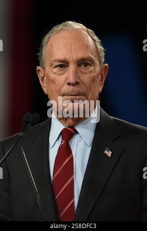 Mike Bloomberg spricht während der Präsidentschaftswahlkampagne am 15. Januar 2020 im Sheraton Hotel in New York Stockfoto