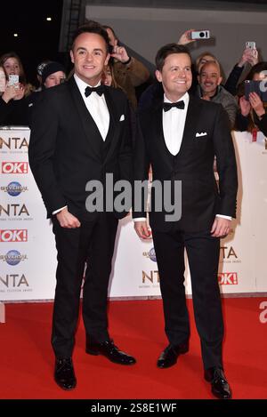 Anthony McPartlin und Declan Donnelly nehmen an den National Television Awards der O2 in London Teil. Dienstag, 29. Januar 2020 Stockfoto