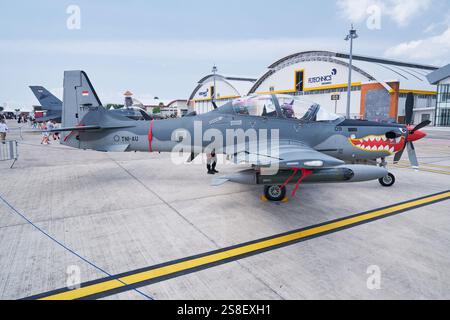 Embraer EMB 314 Super Tucano - indonesische Luftwaffe Stockfoto