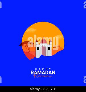 Ramadan Kareem kreatives Design. Ramadan Kareem Poster, Banner, Social Media Post, Hintergrund Stock Vektor