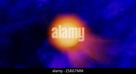 Proxima Centauri ist nach der Sonne der nächste Stern der Erde und befindet sich 4,25 Lichtjahre entfernt im südlichen Sternbild Centaurus. Stockfoto