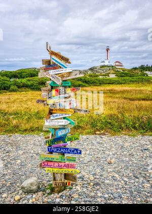 cor lightstation auch bekannt als Apple Core Light am Eingang zum Yarmouth Harbor an der Südwestküste von Nova Scotia Stockfoto