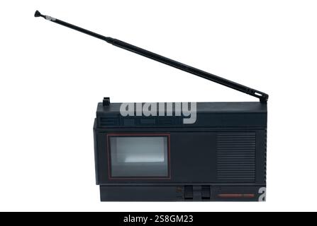 London, Vereinigtes Königreich - 25. November 2024; Retro Pocket Television hergestellt 1983 von Sinclair Electronics. Sir Clive Sinclair begann mit der Entwicklung Stockfoto