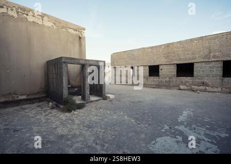 Die verlassenen Ruinen der alten Leprakolonie in Abades Teneriffa, Spanien 08-12-2024. Stockfoto