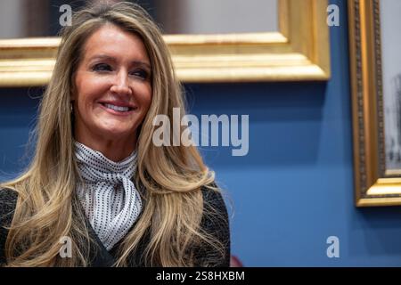 Washington, Usa. Januar 2025. Kelly Loeffler, ehemalige Senatorin der Vereinigten Staaten und Kandidat für SBA-Administrator, trifft sich am Mittwoch, den 22. Januar 2025, mit Senator John Cornyn R-TX im Bürogebäude des Hart Senats in Washington, DC. Foto: Annabelle Gordon/UPI Credit: UPI/Alamy Live News Stockfoto