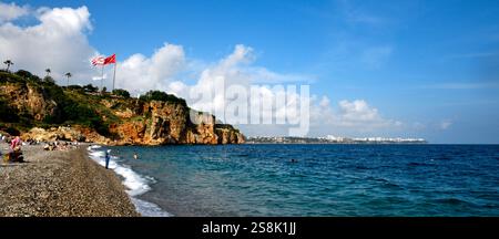 Der Strand von Konyaalti, Antalya, Türkei Stockfoto